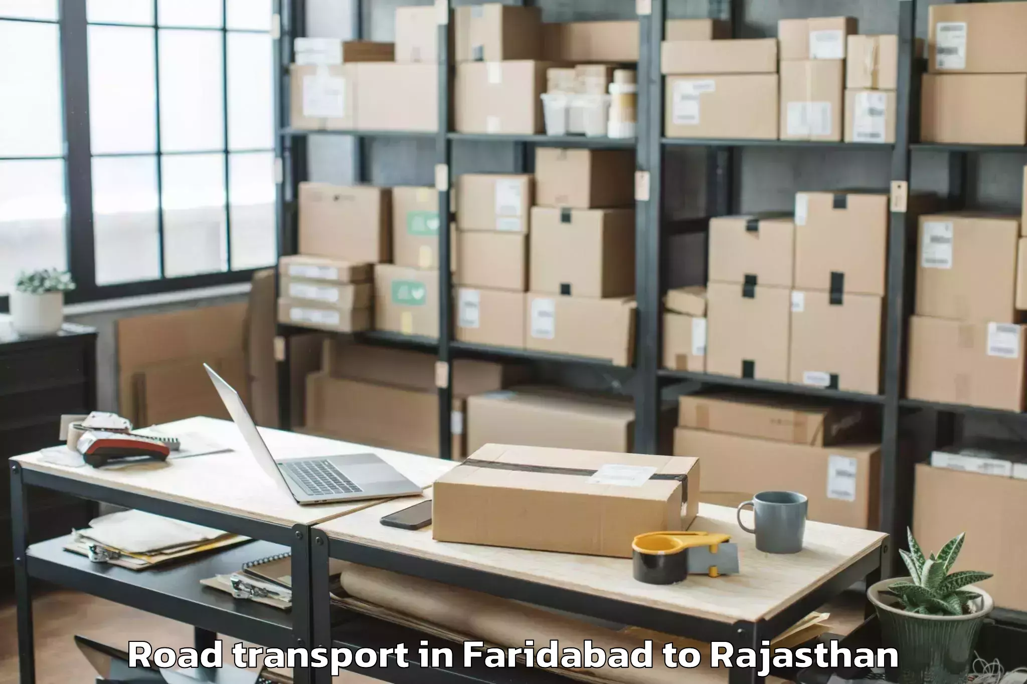 Book Your Faridabad to Churu Road Transport Today